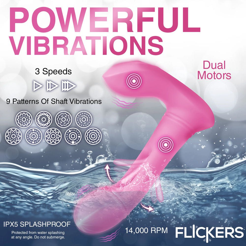 Inmi Flickers G-Flick Flicking G-Spot Vibrator 15cm USB Rechargeable with Remote